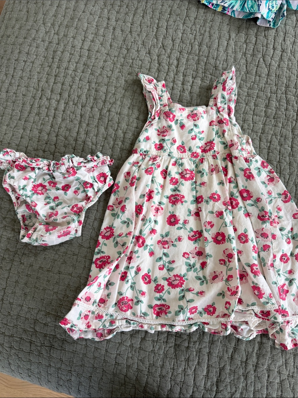 Cath Kidston Pink & Green Floral Toddler Sundress